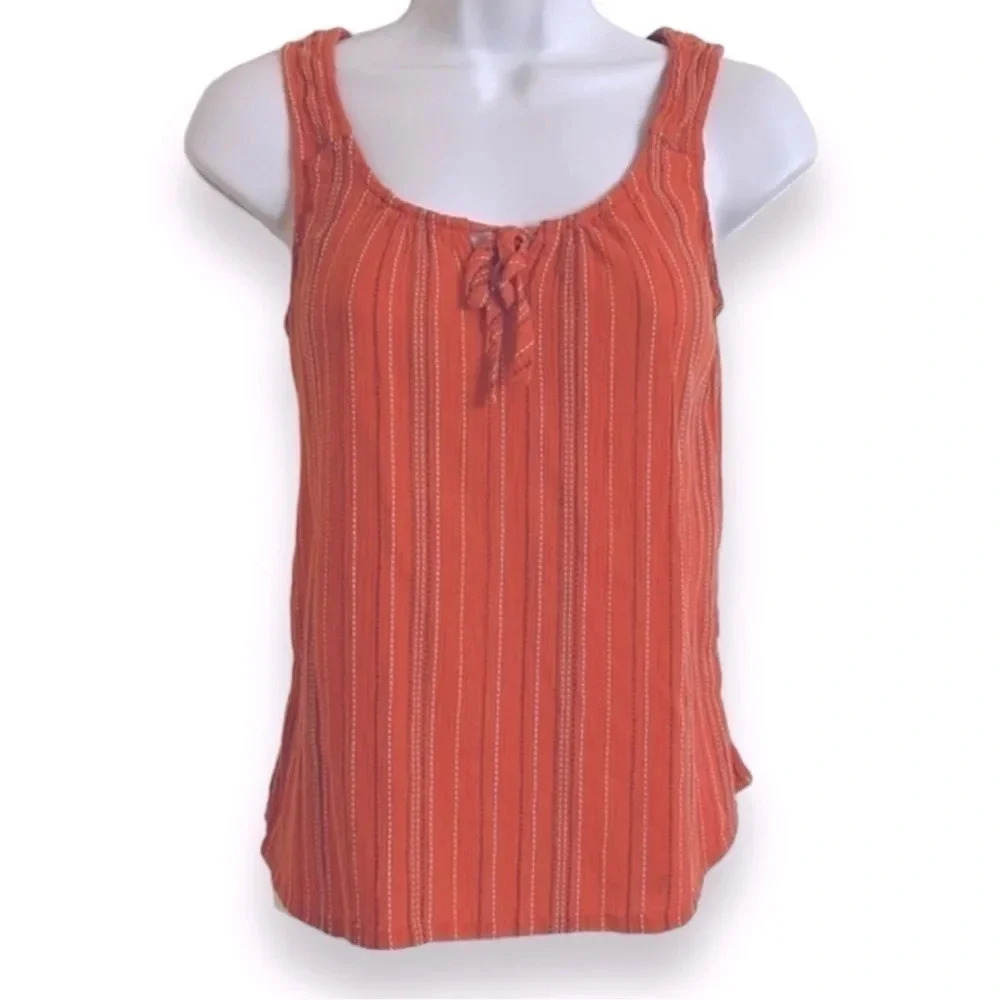 Prana Jardin Striped Boho Coral Tank Top Size XS‎ - Picture 2 of 8